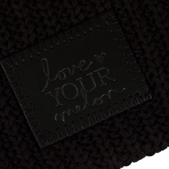 Love Your Melon black monochrome rib knit beanie - Picture 3 of 6